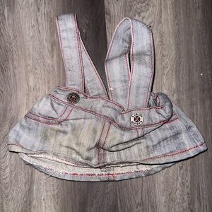 Build A Bear Overalls Denim Jean Skirt Overall RARE HARD TO FIND BABW HTF